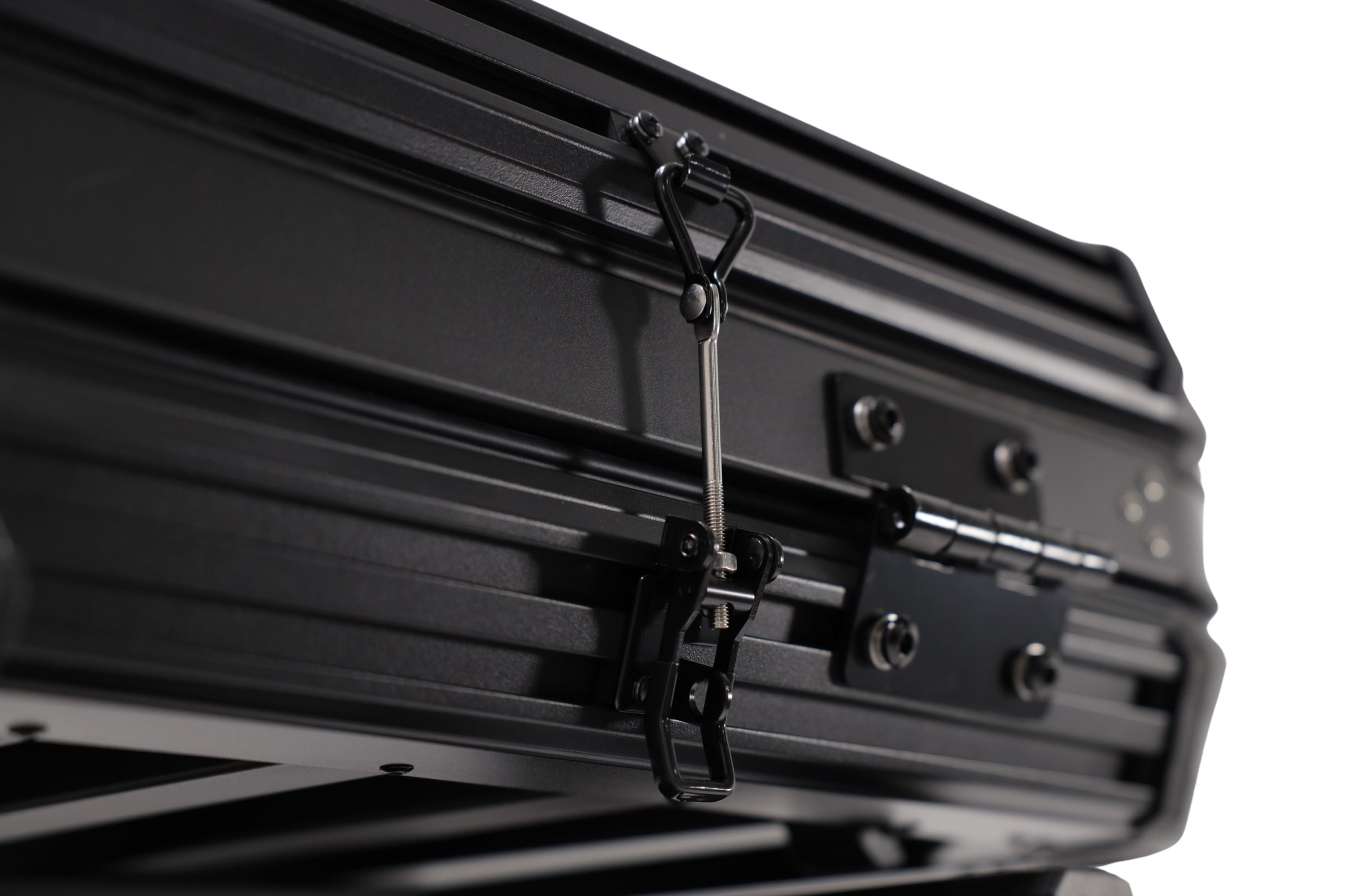 Up close photo of the Evolution V2 rooftop tent latches.