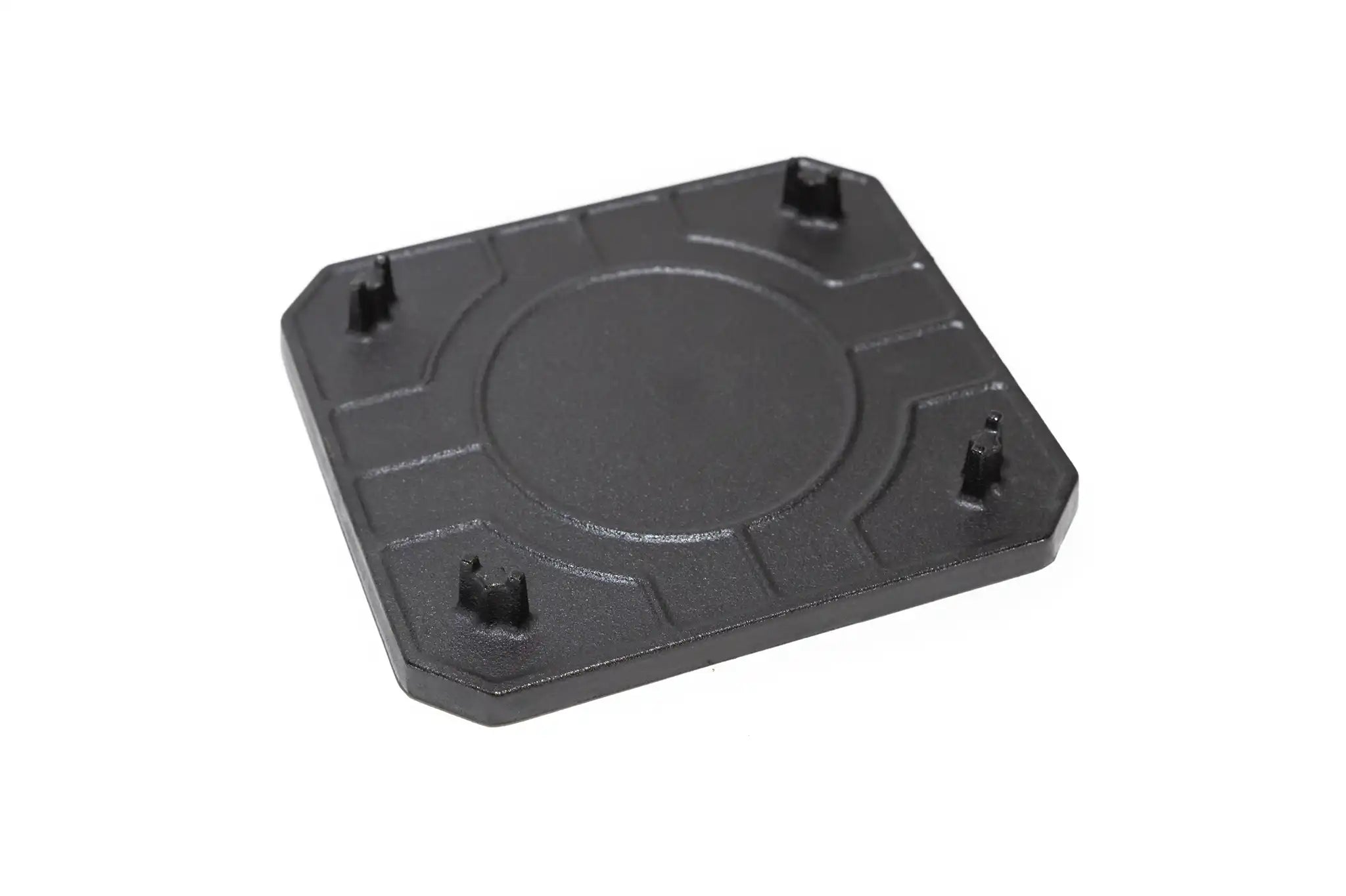 Image showing the bottom of the included griddle plate for the FSR 2 Burner Portable Propane Camp Stove from Free Spirit Recreation