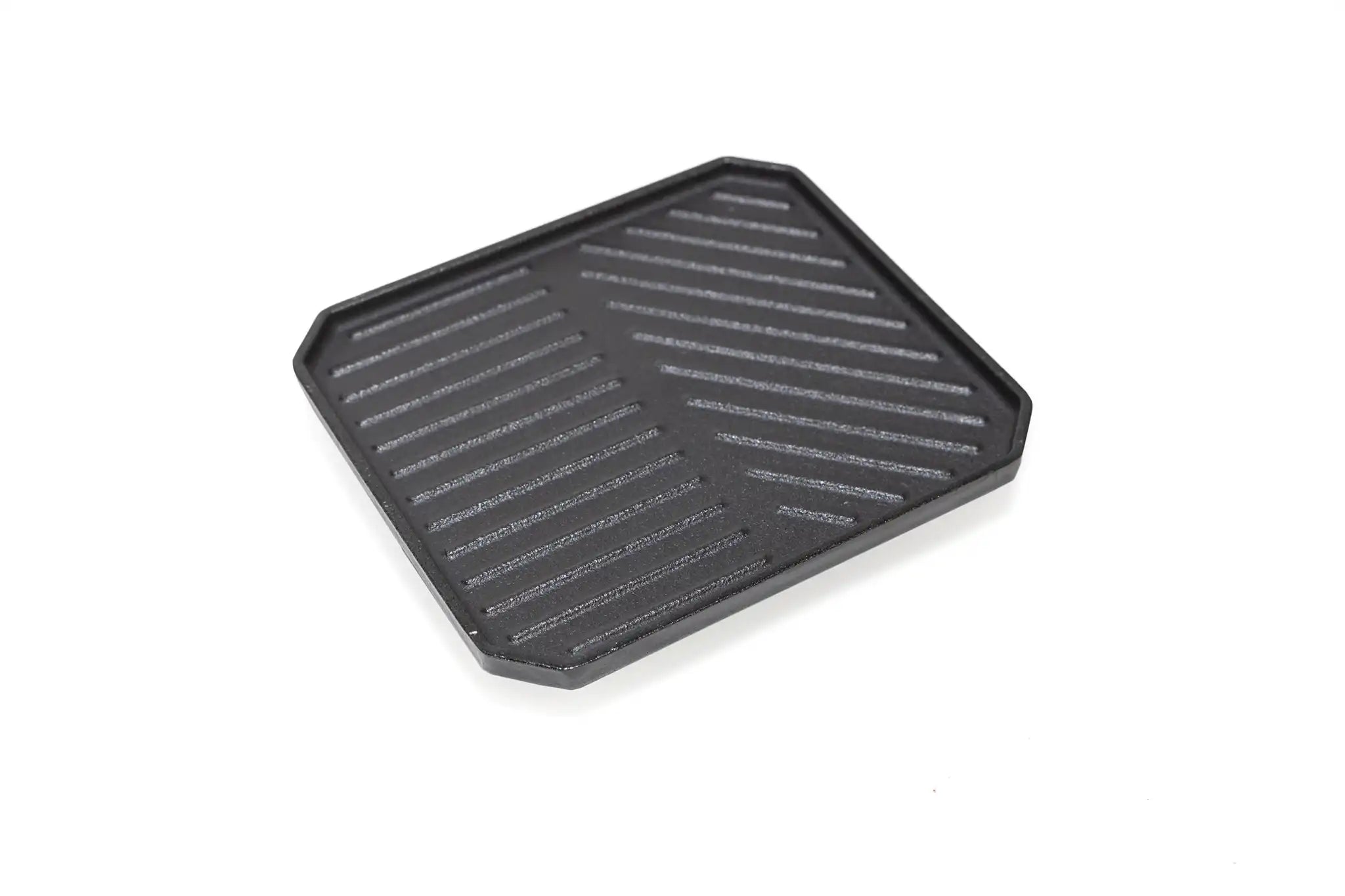 Image showing the top of the included griddle plate for the FSR 2 Burner Portable Propane Camp Stove from Free Spirit Recreation