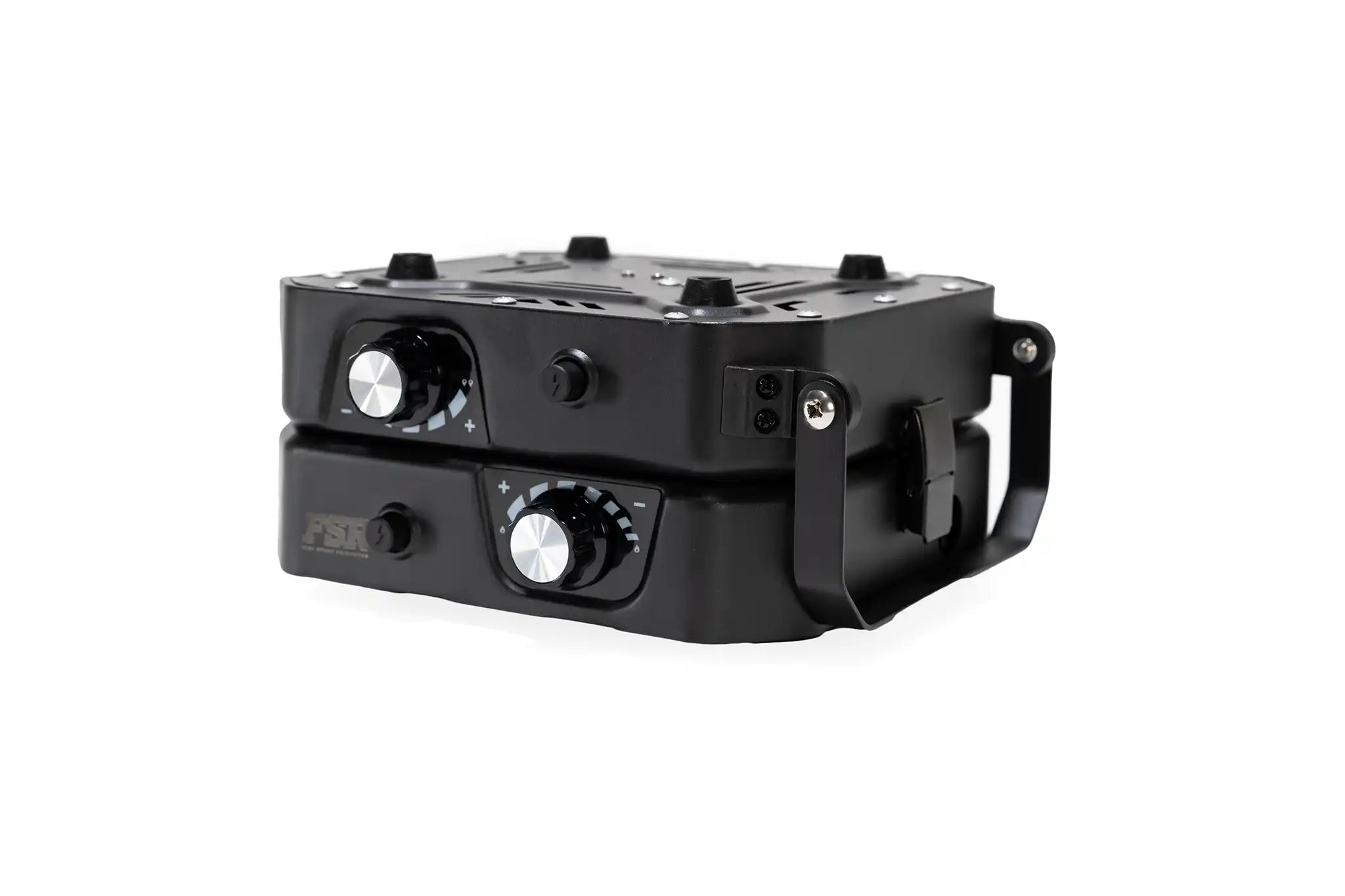 Close up image of the piezo igniter on the FSR 2 Burner Portable Propane Camp Stove from Free Spirit Recreation