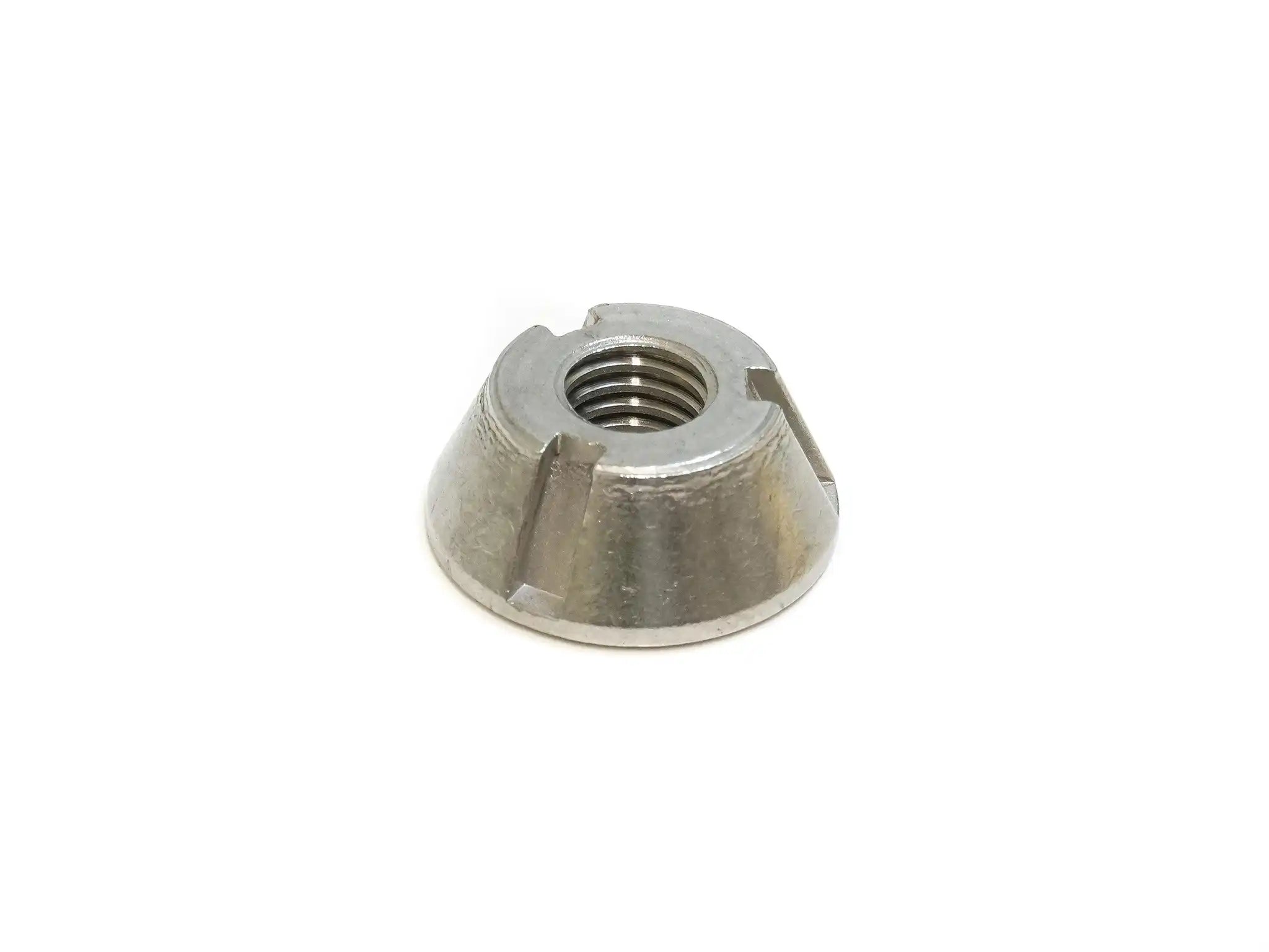 Close up image of an FSR M8 Security Nut used for securely mounting a rooftop tent to crossbars, roof racks, or other applications