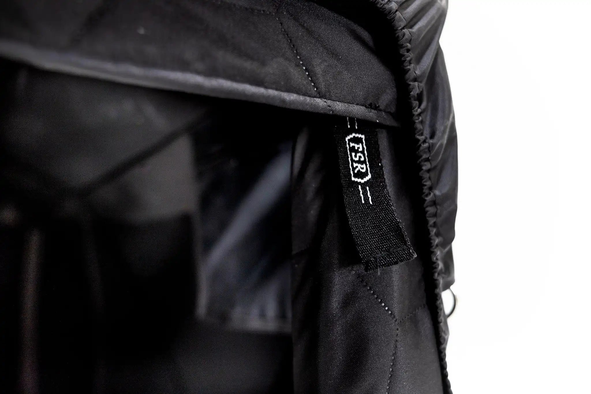 Close up of the branded zipper on the FSR Hub 4 Double Tent pop up 6 to 8 Person family camping and glamping tent from Freespirit Recreation