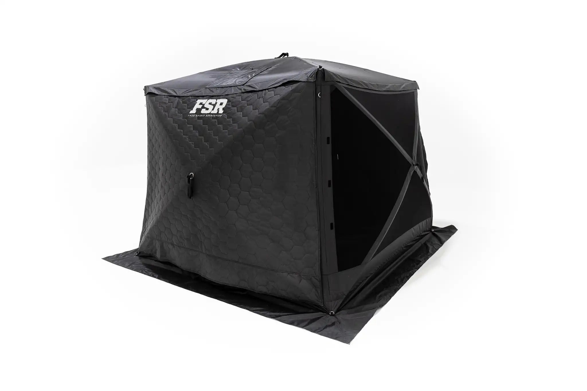 FSR Hub 4XL Tent - pop up 4 Person family camping and glamping tent from Freespirit Recreation with windows and door closed
