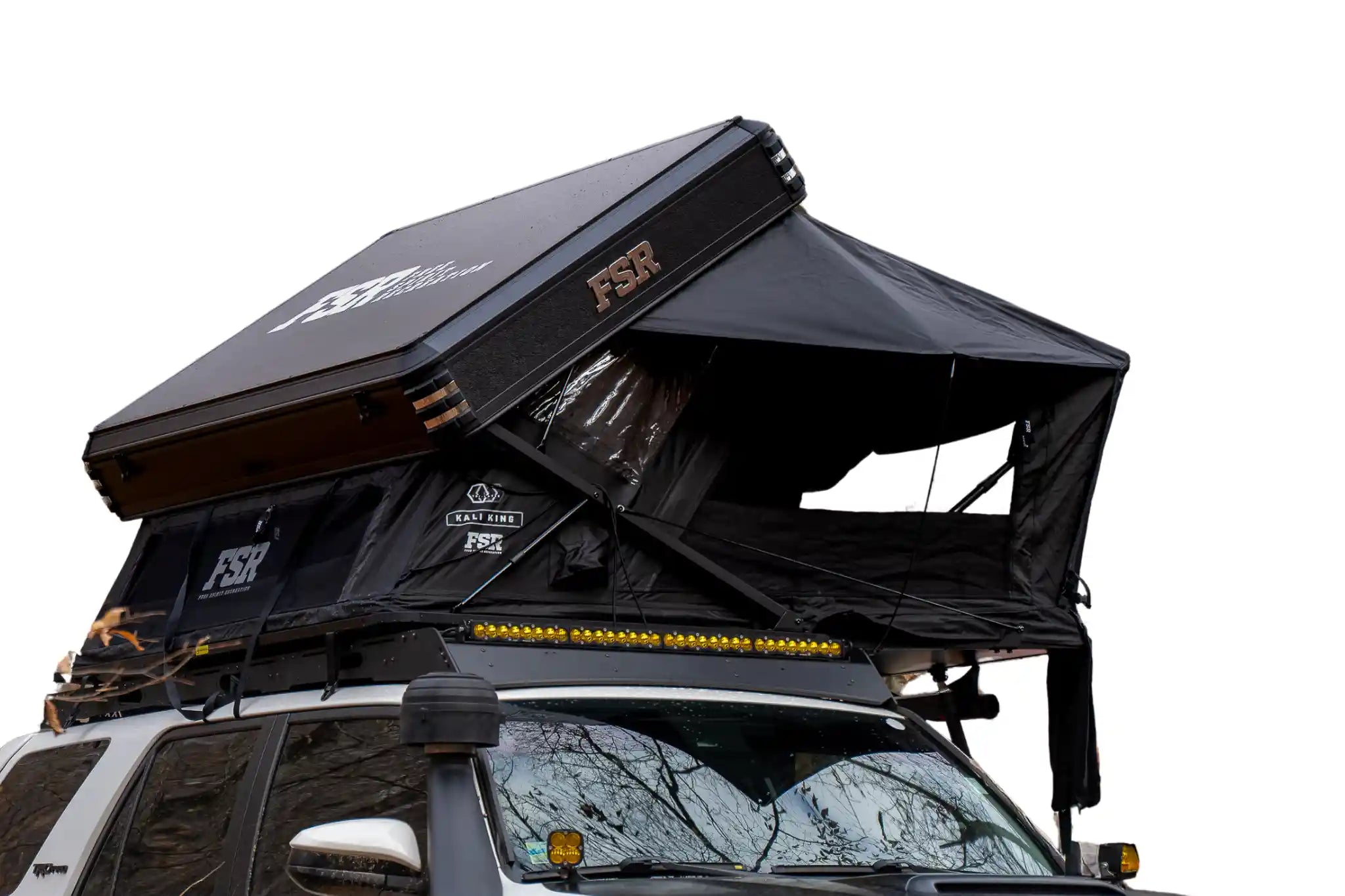 FSR Kali King Rooftop Tent from Free Spirit Recreation installed on a Toyota 4Runner Overland Build
