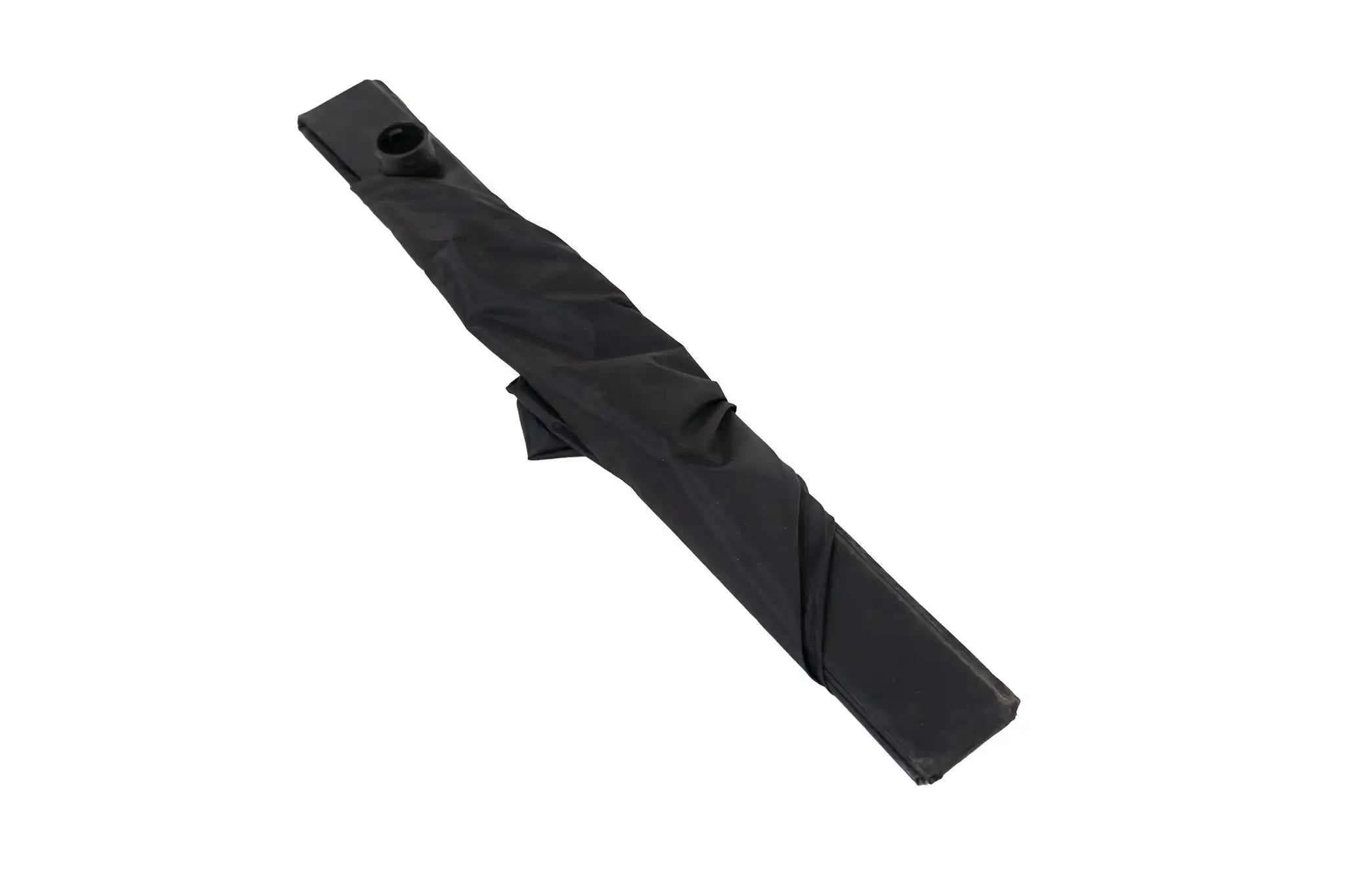 Photo of the FSR Shower Awning collapsible floor rolled up and stored when not in use