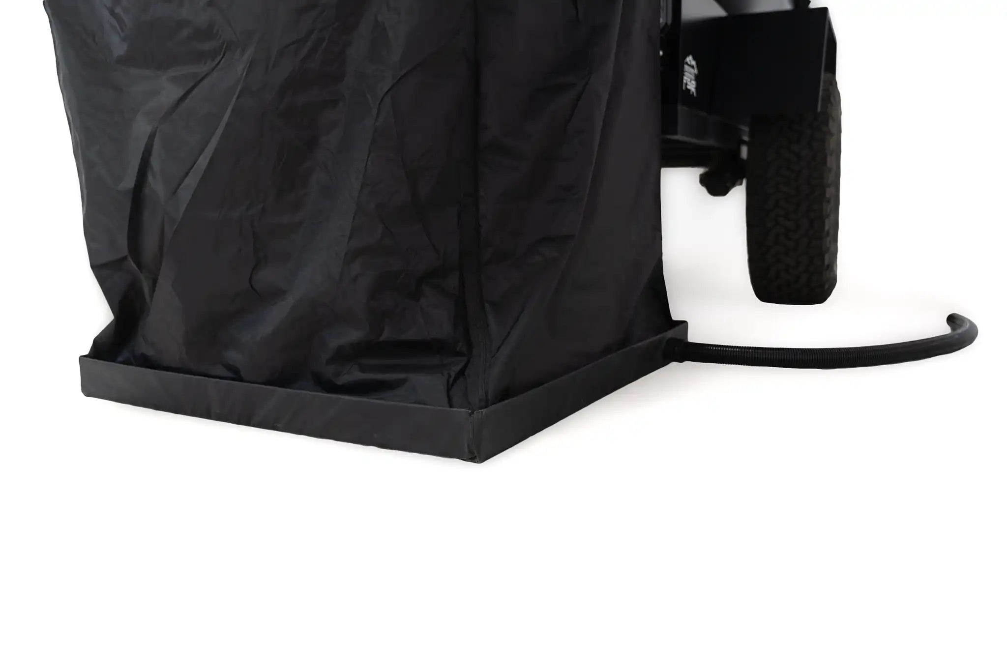 Image of the removable floor pan with drain hose on the FSR Shower Awning from Freespirit Recreation