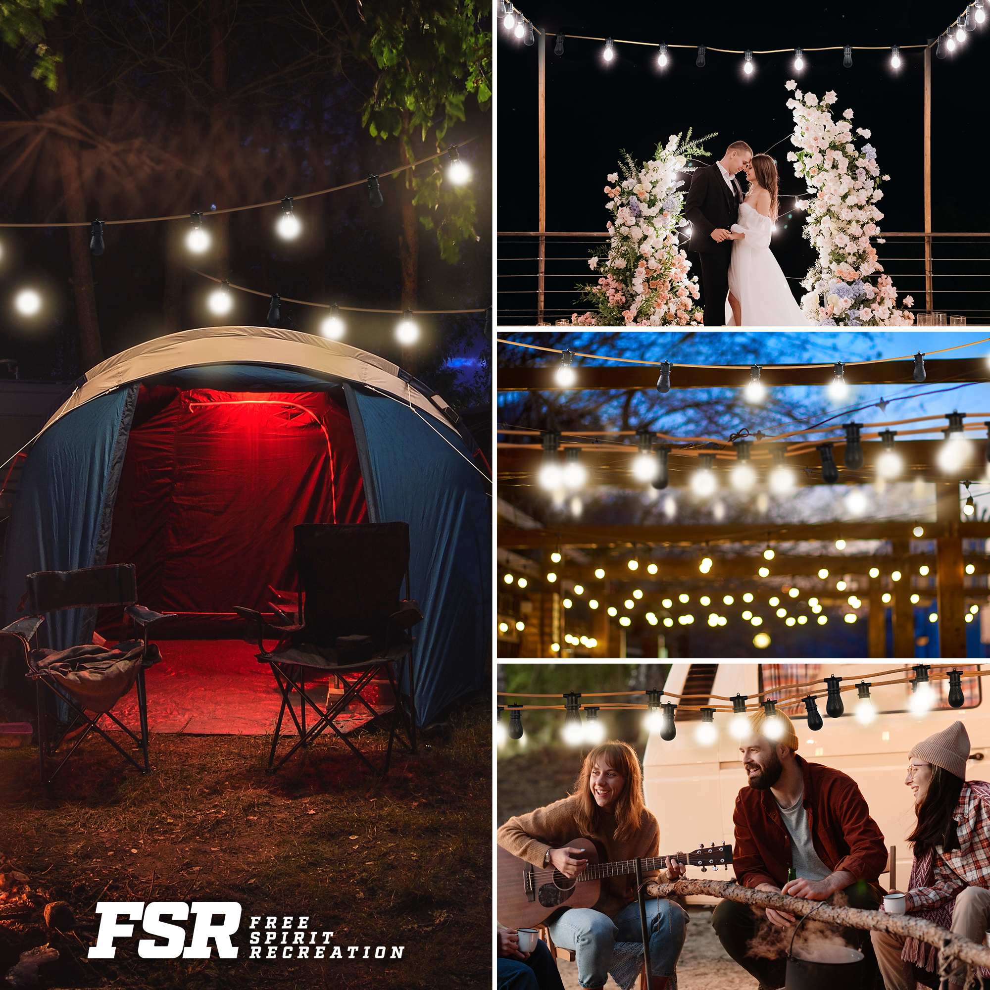 String light 7 bulbs/3 speakers AC adaptor