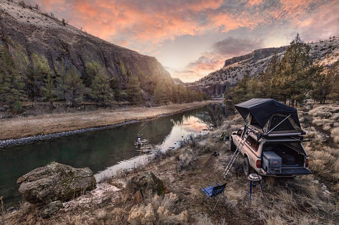 Fly fishing trip with FSR Adventure series rooftop tent