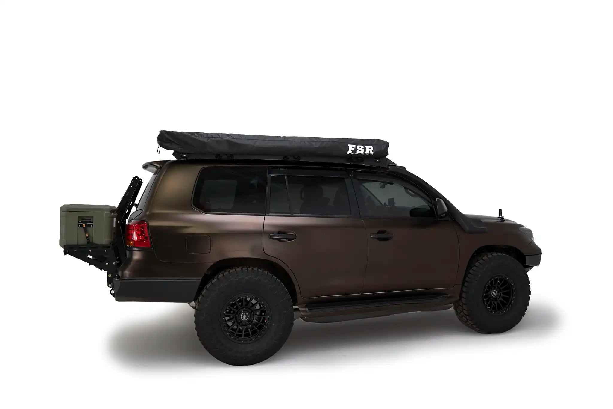 Photo of the closed FSR 180 Degree Car Awning for camping, 4wd, suvs, and overland vehicles from Freespirit Recreation