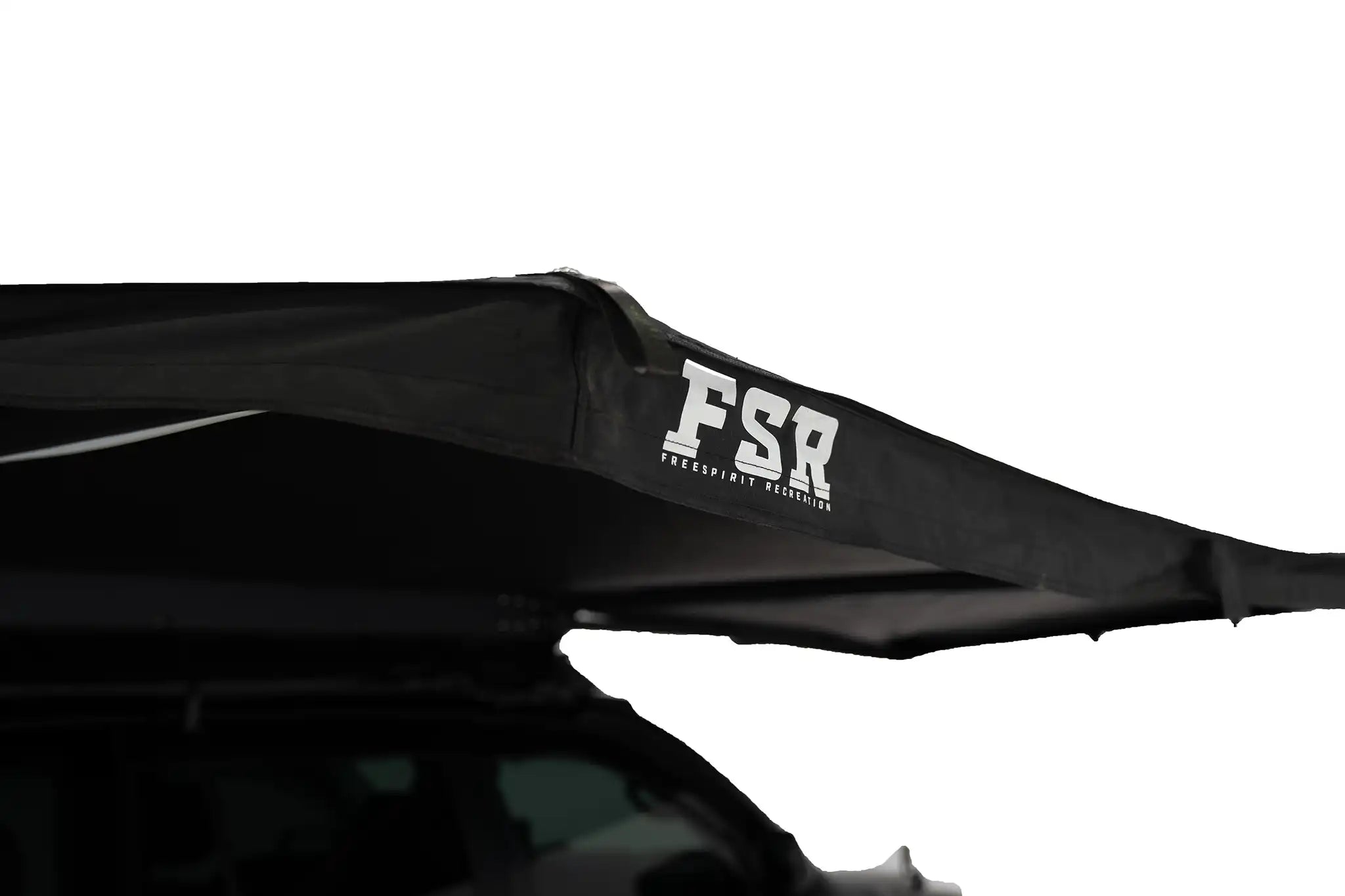 Close up of the FSR 180 Degree free-standing car awning for camping, 4wd, suvs, and overland vehicles from Freespirit Recreation