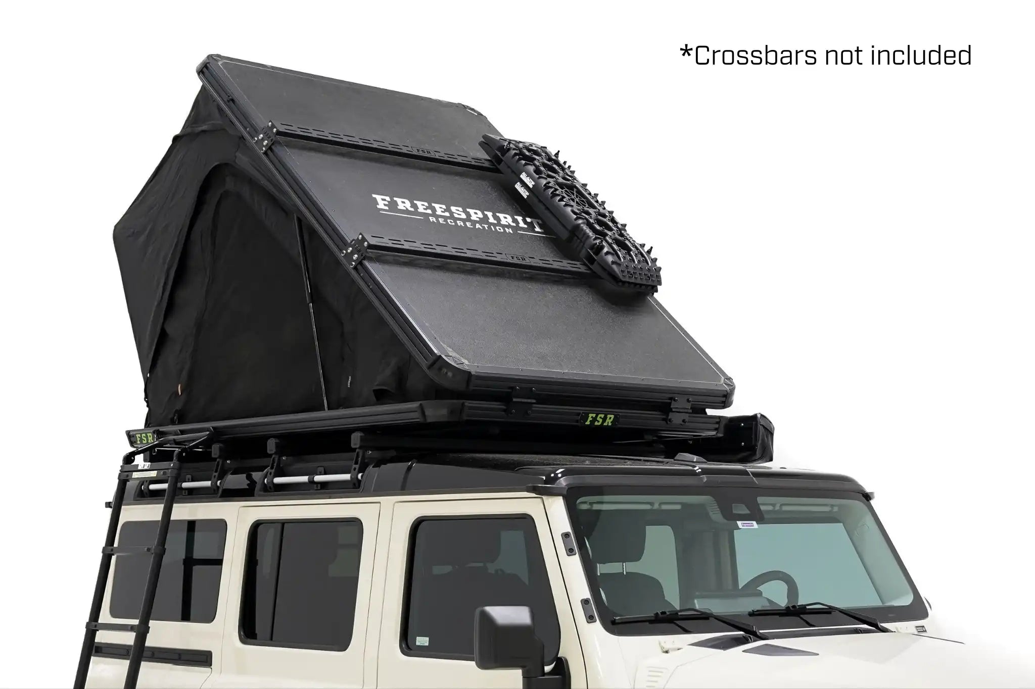 FSR Aspen Pro XL with crossbars mounted on hardshell showing dual channel extruded aluminum accessory mounting