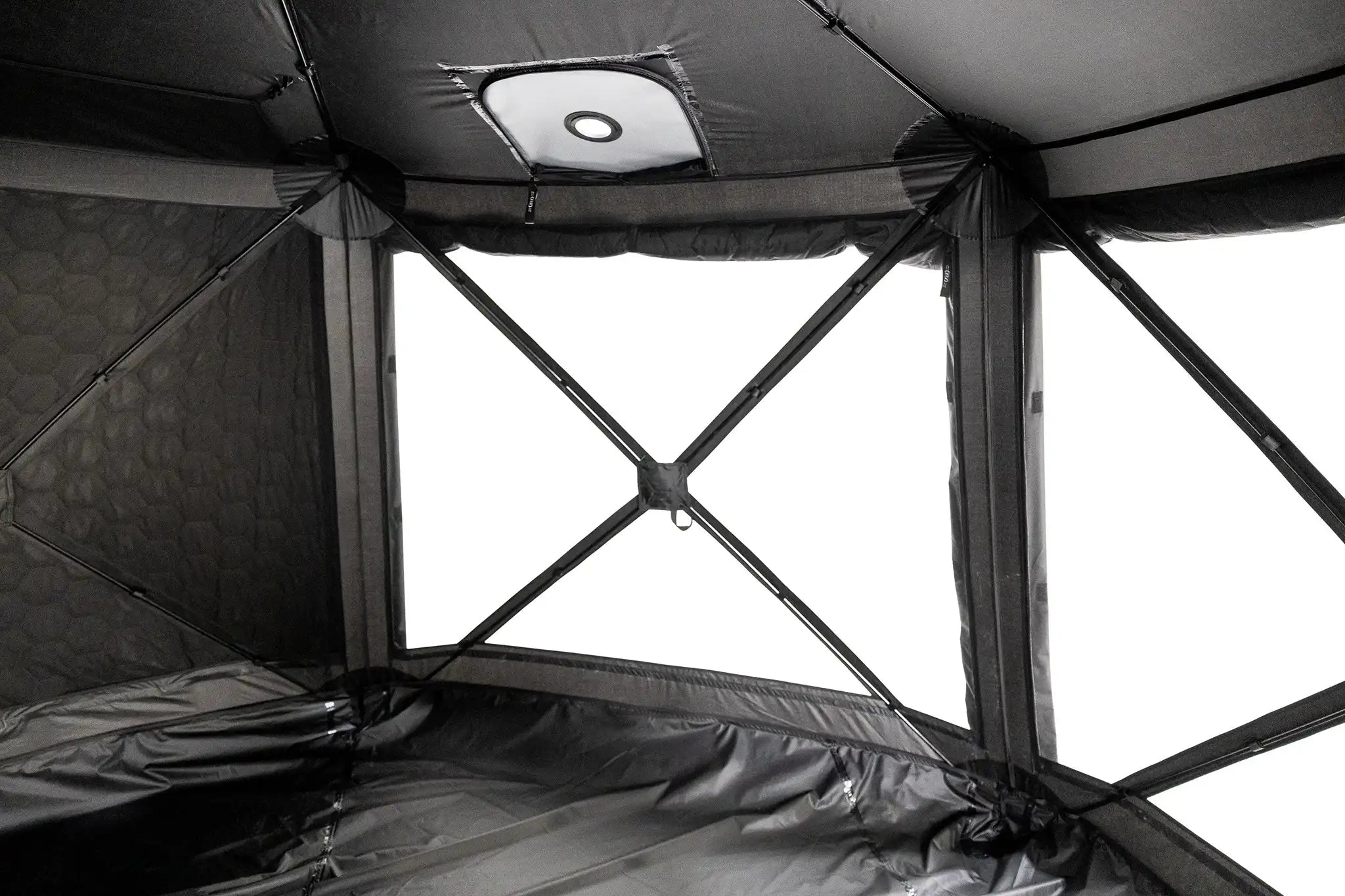 FSR Hub 6XL interior showing 80 inches headroom spacious floor space LED lighting storage