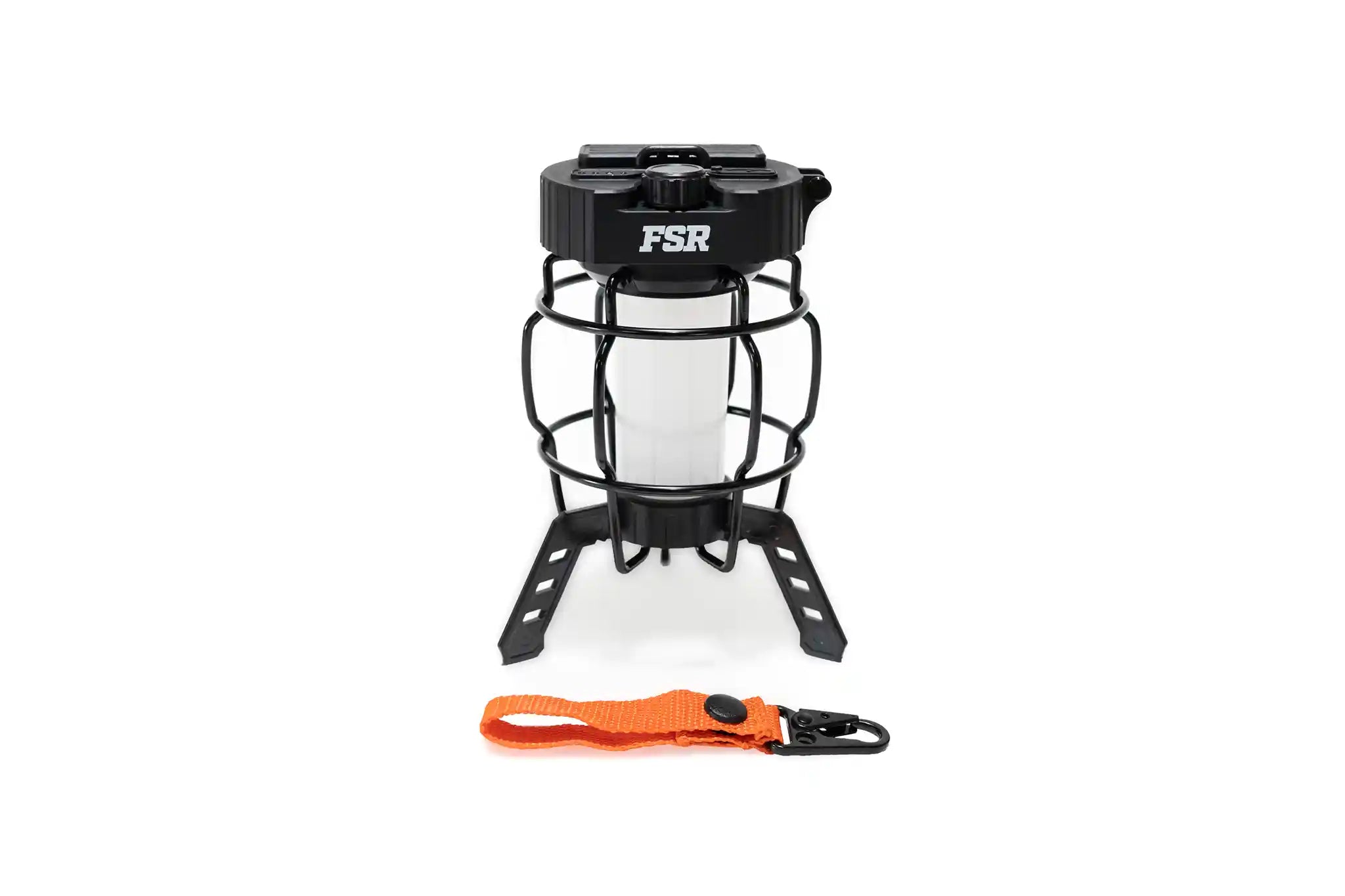 Image showing the FSR Portable LED Camping Lantern from Free Spirit Recreation and the included carry strap