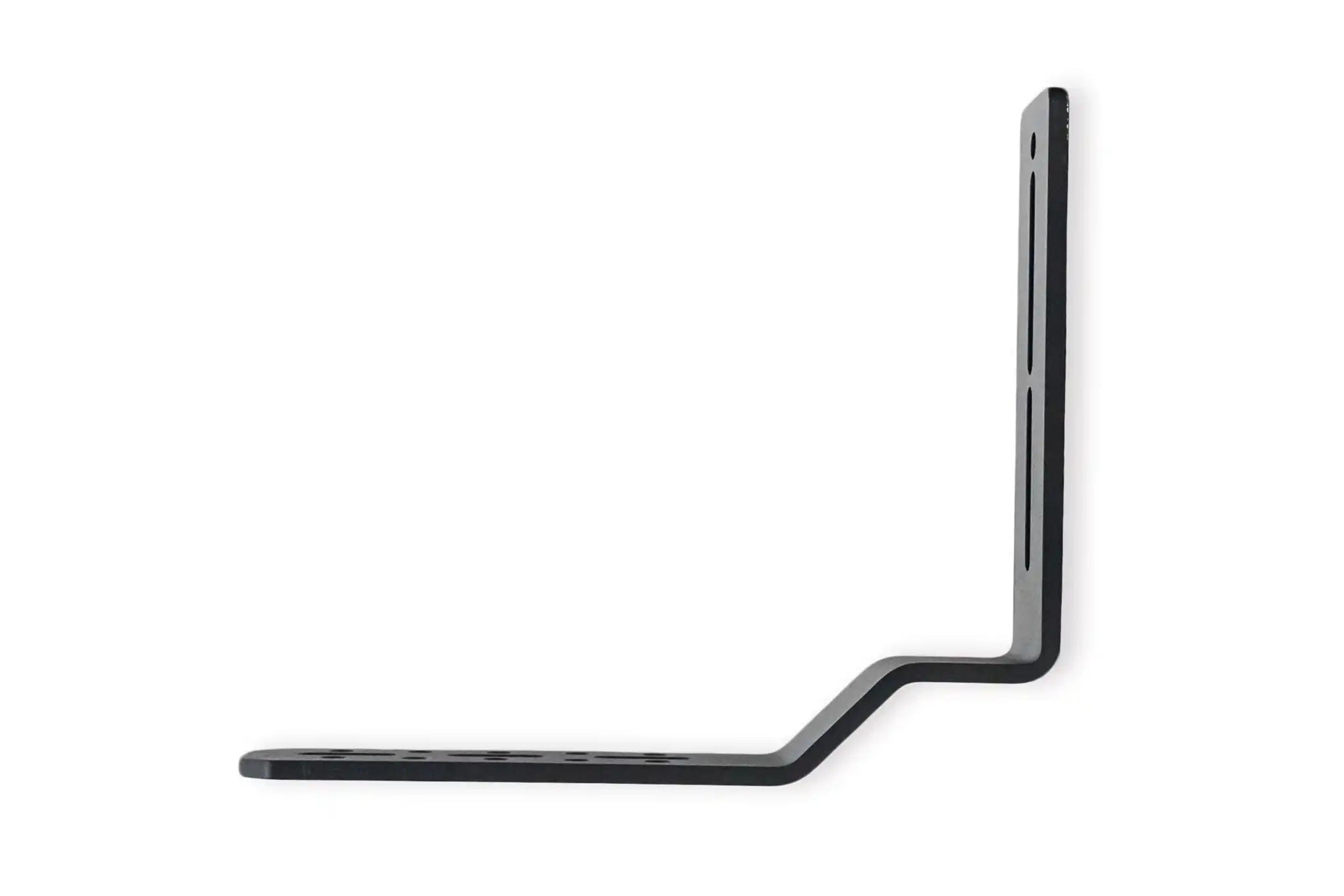 Close up of the right side of the FSR Universal Awning Bracket from Free Spirit Recreation for mounting a car awning to platform style roof racks