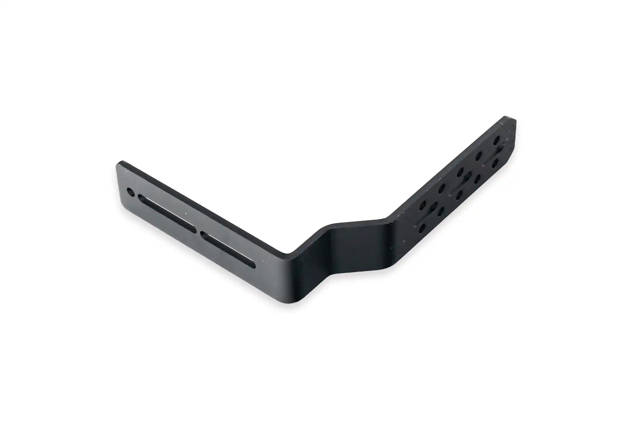 Close up of the powder coat finish on the  FSR Universal Awning Bracket from Free Spirit Recreation for mounting a car awning to platform style roof racks laying on its side