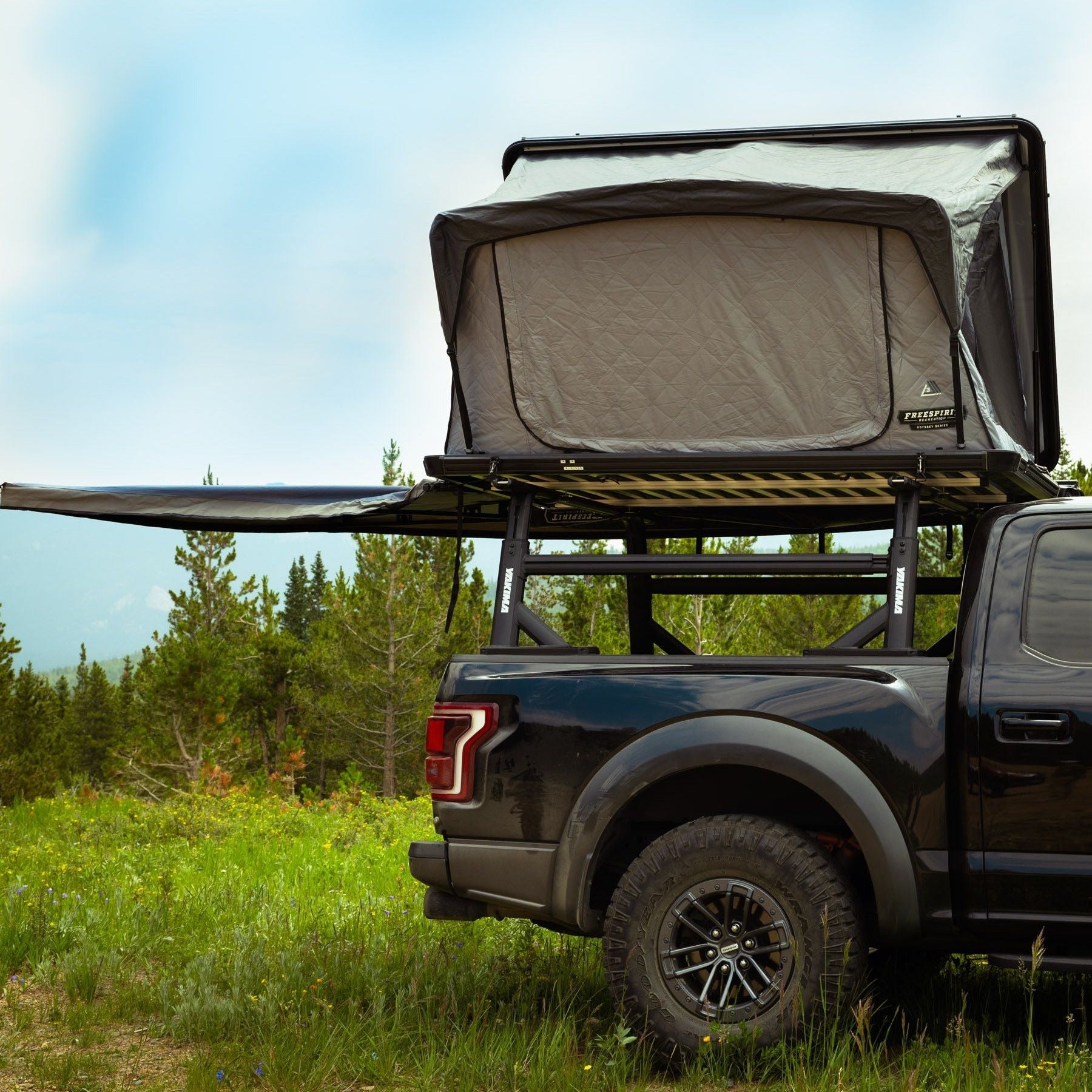 Odyssey Series - Black Top Hard Shell - Rooftop Tent - Freespirit Recreation